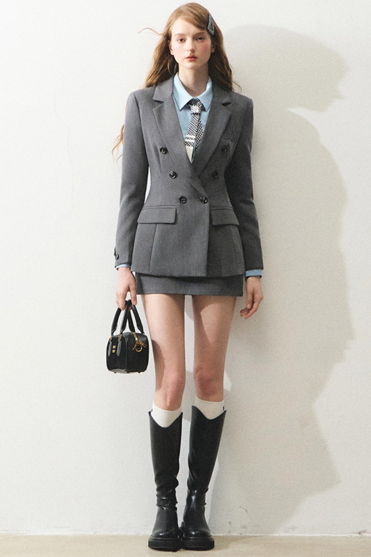 포멀 더블 브레스티드 라펠 슈트 셋업