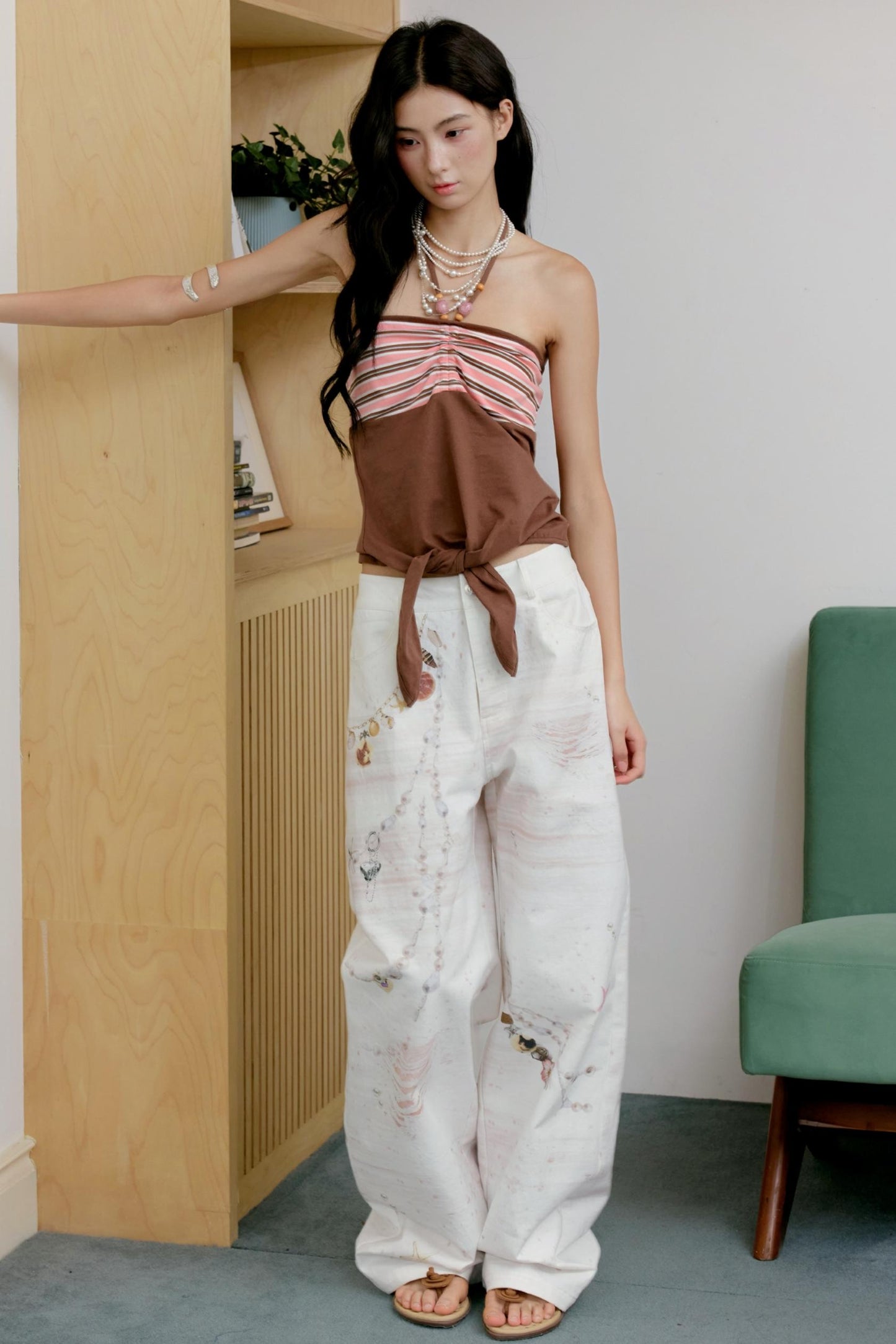 Shell Wide-Leg Trousers