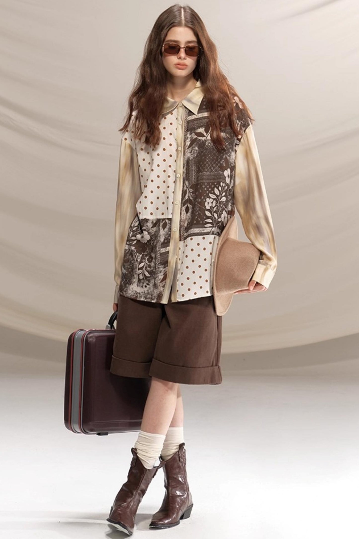 Fireplace Whispers Artistic Loose Shirt