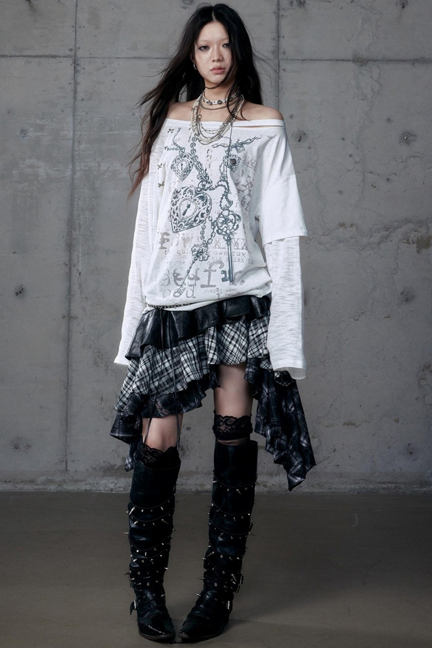 Wasteland Punk One-Shoulder T-Shirt