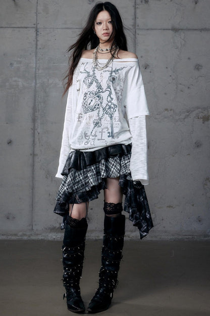 Wasteland Punk One-Shoulder T-Shirt