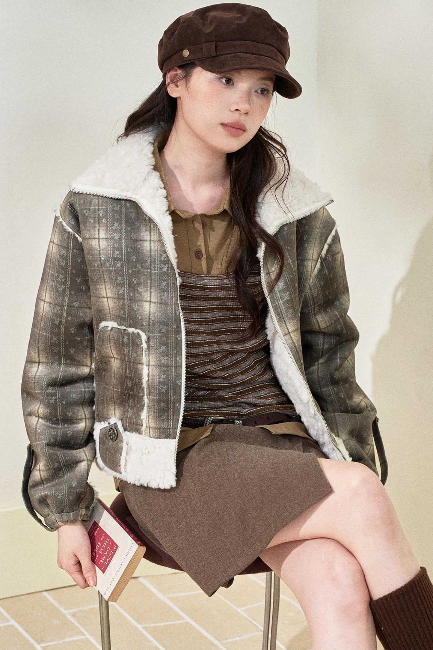 Burgundy Plaid Reversible Jacket