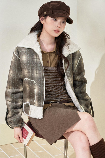 Burgundy Plaid Reversible Jacket