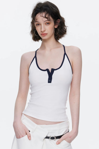 Color-Blocked Wool Knit Top Set-Up