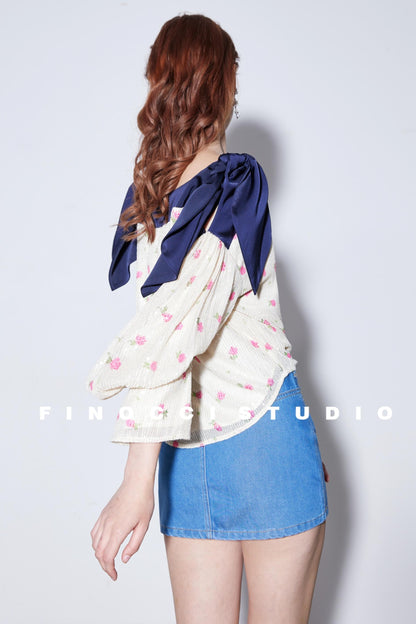 Sequin Rabbit Sleeve Shirt