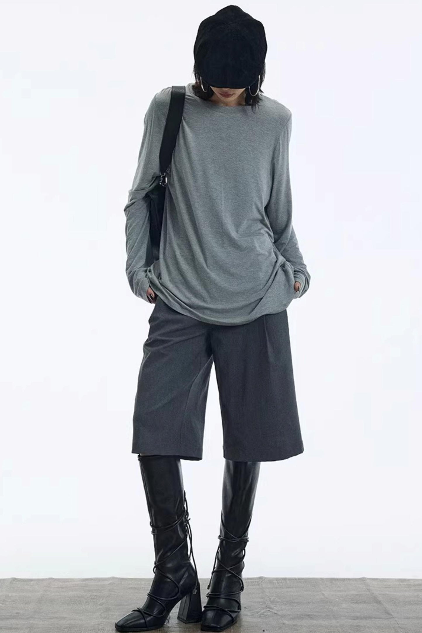 Long-Sleeve Mask Blouse Top