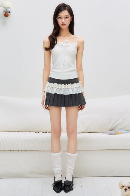 Luxury Lace Bow Cami Top