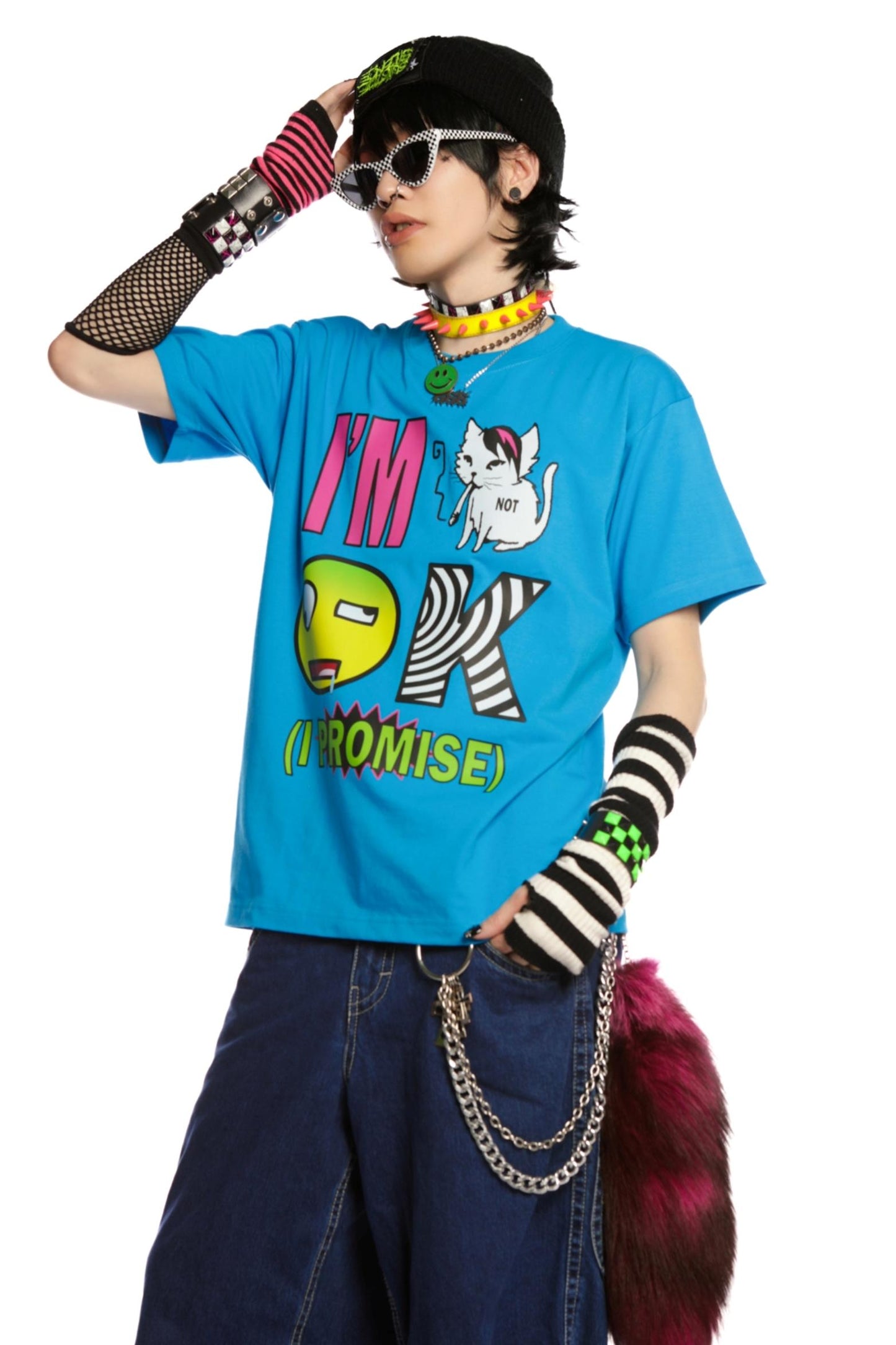 Emo Printed Punk Style T-Shirt