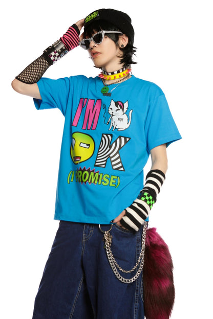 Emo Printed Punk Style T-Shirt