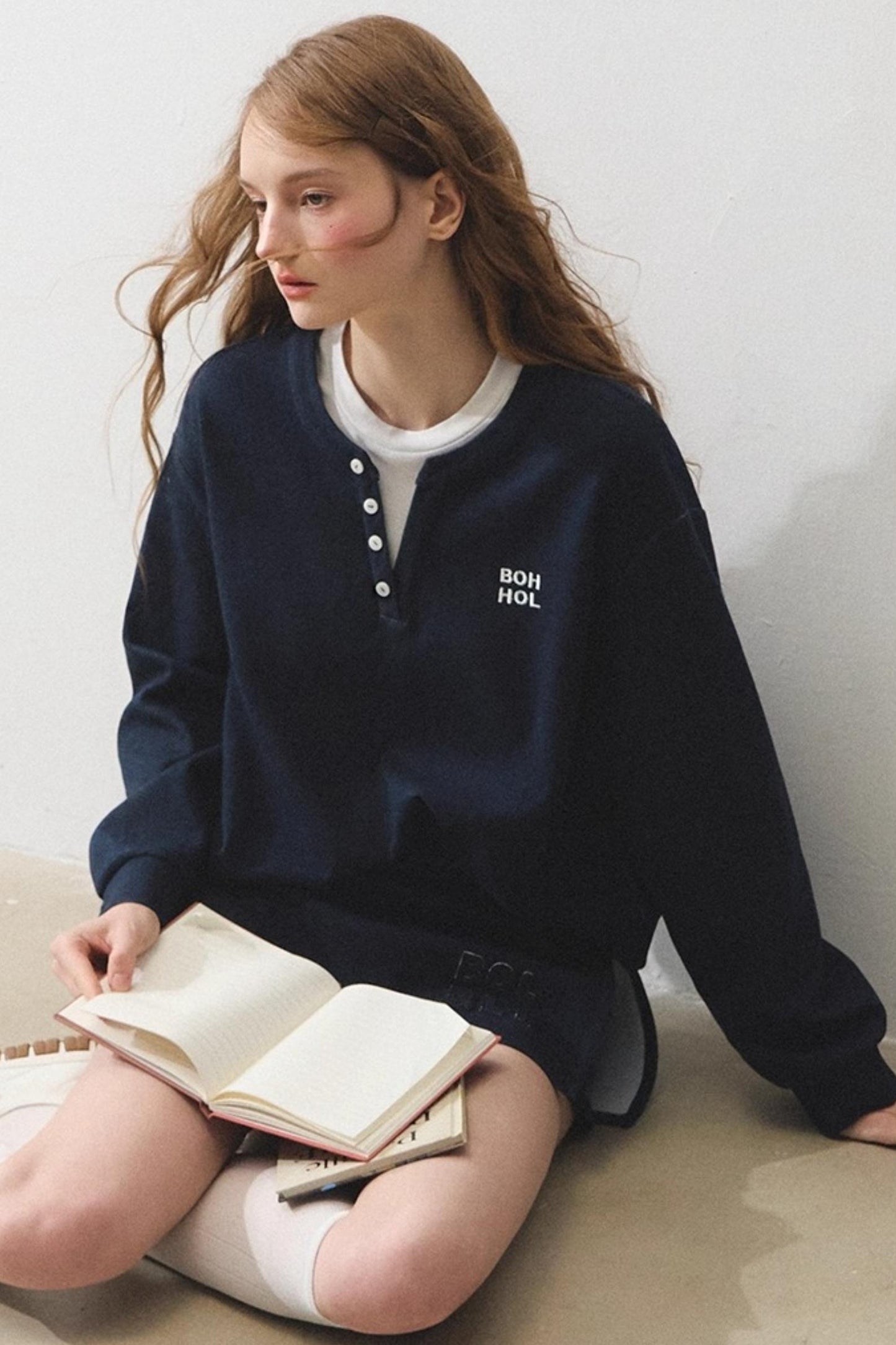 Mint Vintage Doppellagiges Sweatshirt