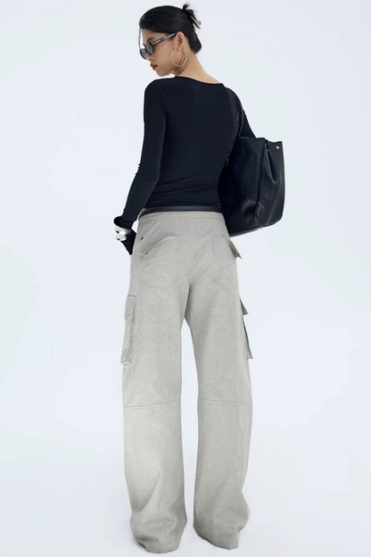 Vintage Glacier Gray Workwear Pants