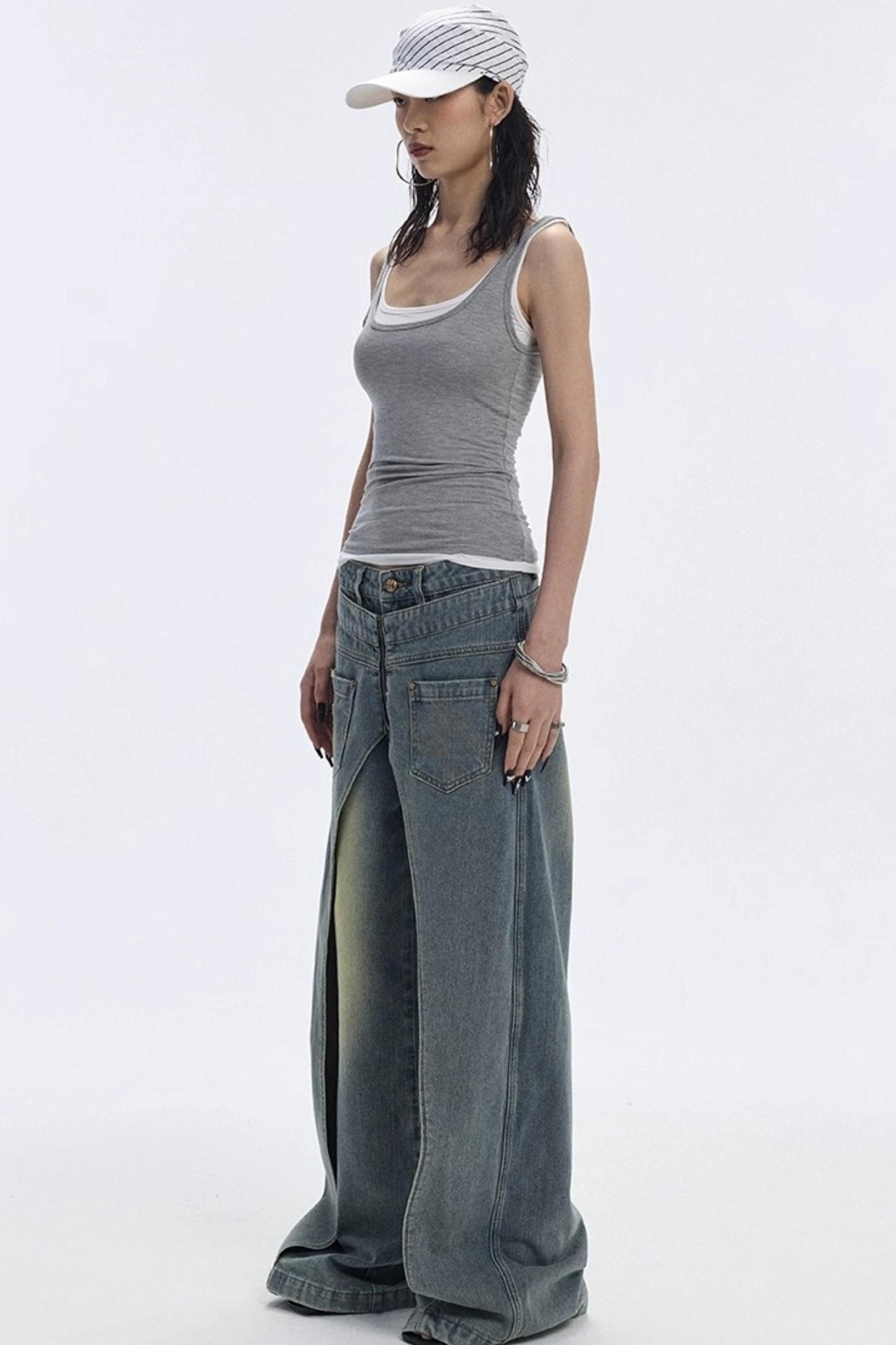 Vintage Blue Wide-Leg Jeans