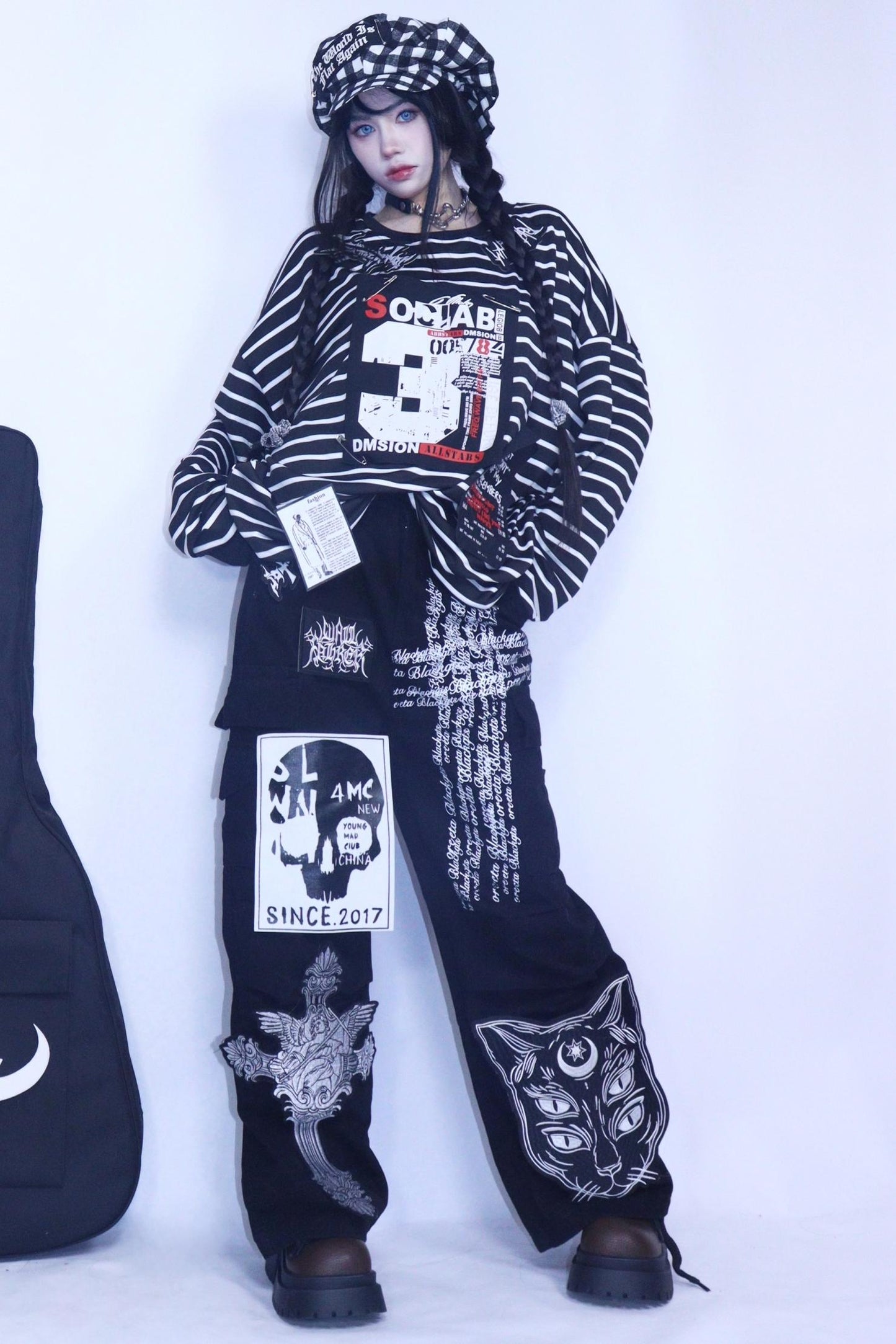 Punk Retro Denim Pants