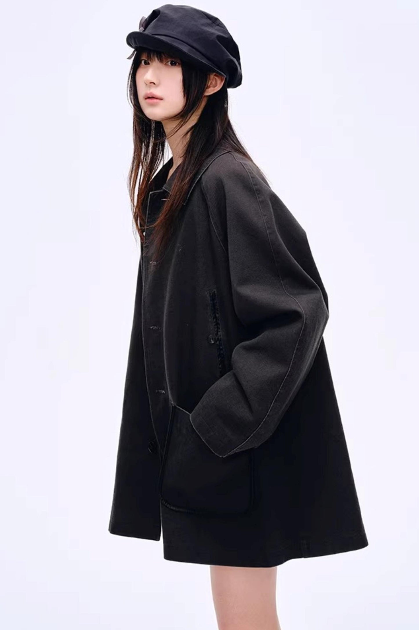Irregular Pleats Newsboy Cap