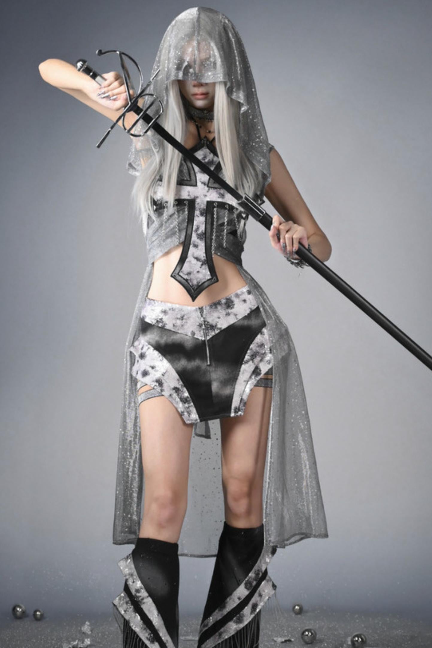 Sequin Chain Corset Top