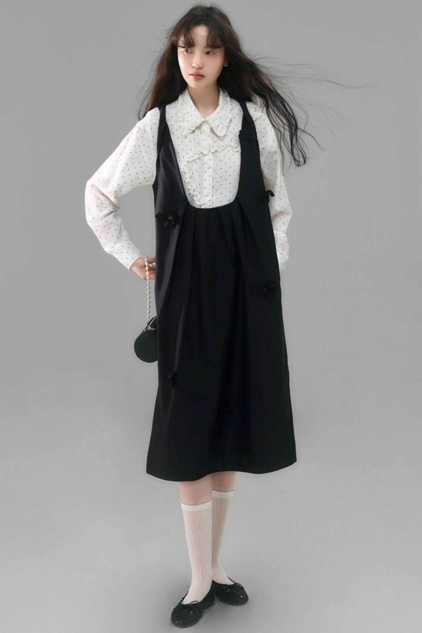 Flower Twisted Strap Suspender Dress