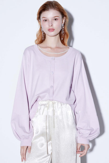 Custom Pearl Silk Cardigan