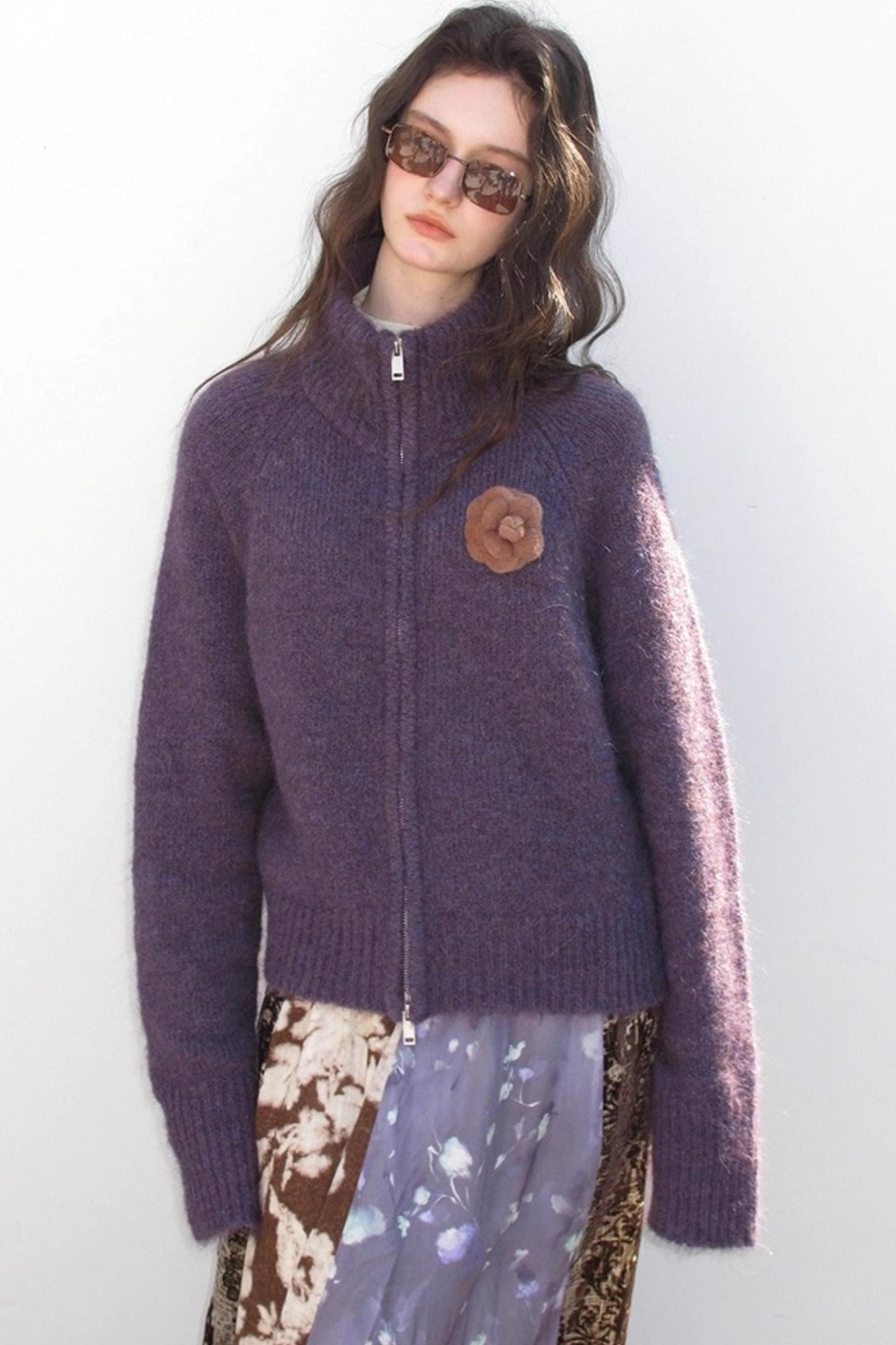 Alpaca 3D Flower Sweater