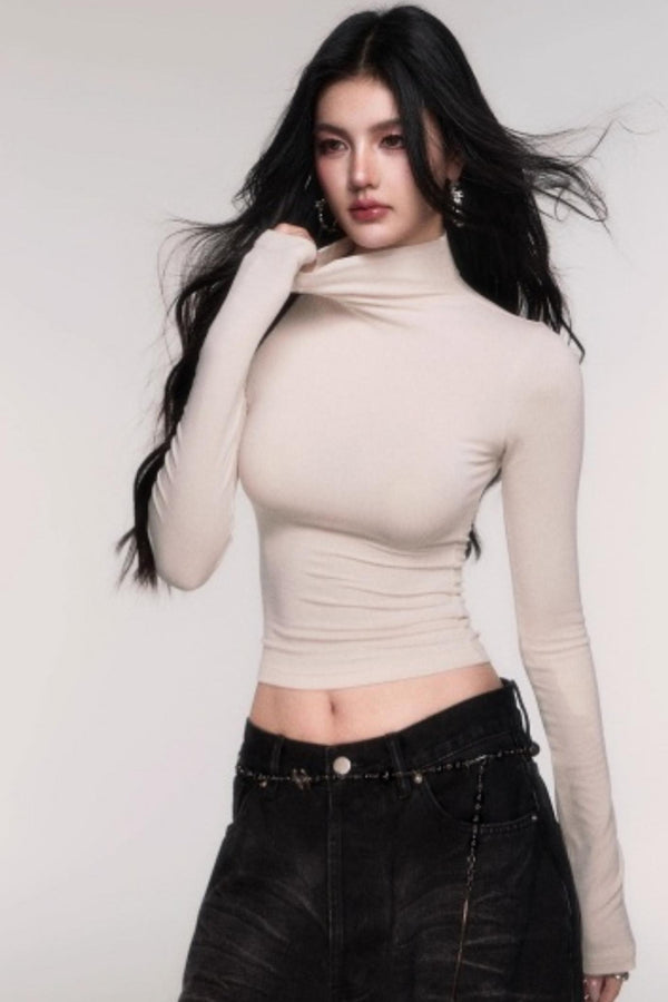 High Stretch Semi-Turtleneck Top