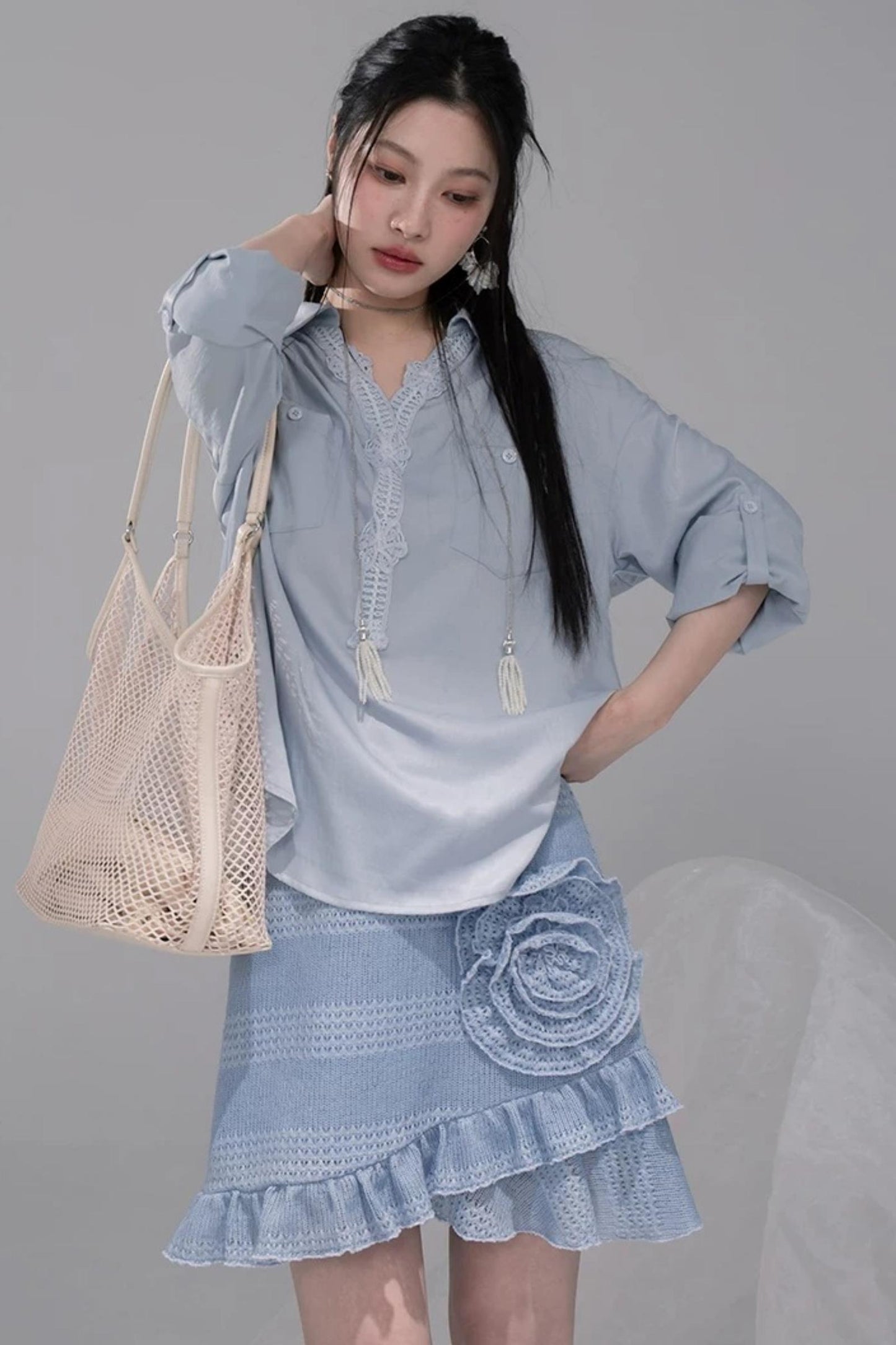 Clear Sky Knit Skirt