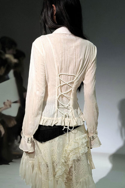 Undercurrent Romantic Ruffled Shirt