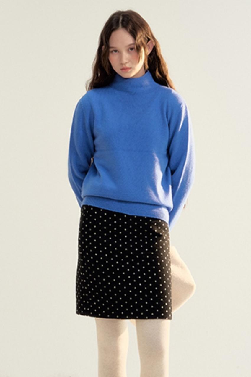 Colorful Wool Mid-Neck Winter Top