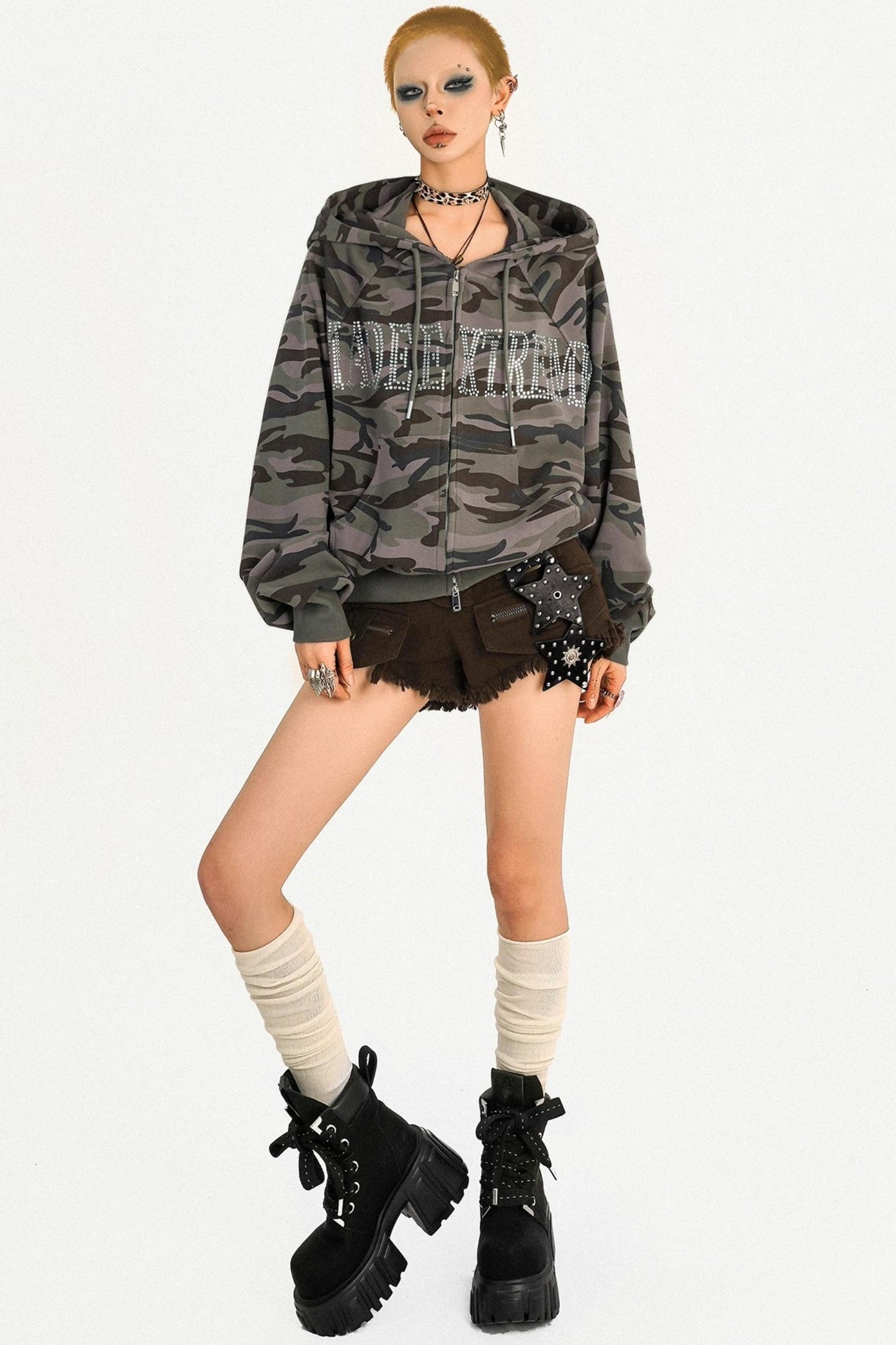 American Vintage Camouflage Hooded Sweatshirt