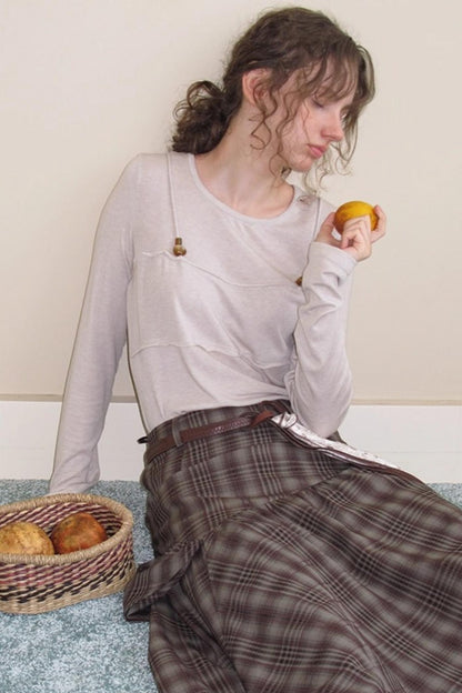 Cashmere Fake Two Piece T-Shirt