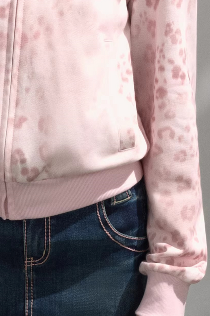 Sweet Printed Hooded Jacket