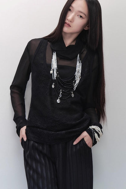 Lace Sleeveless Vest