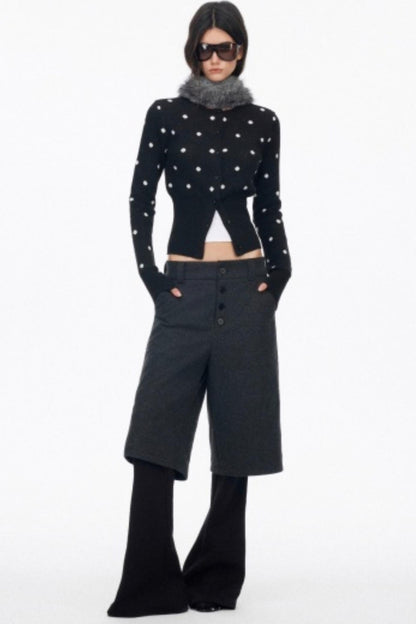 Vintage Polka Dot Slimming Cardigan