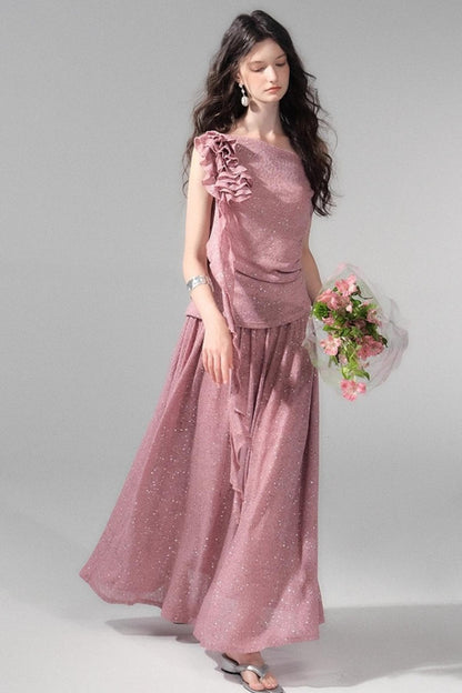 Stretch Knit Silver Top Set-Up