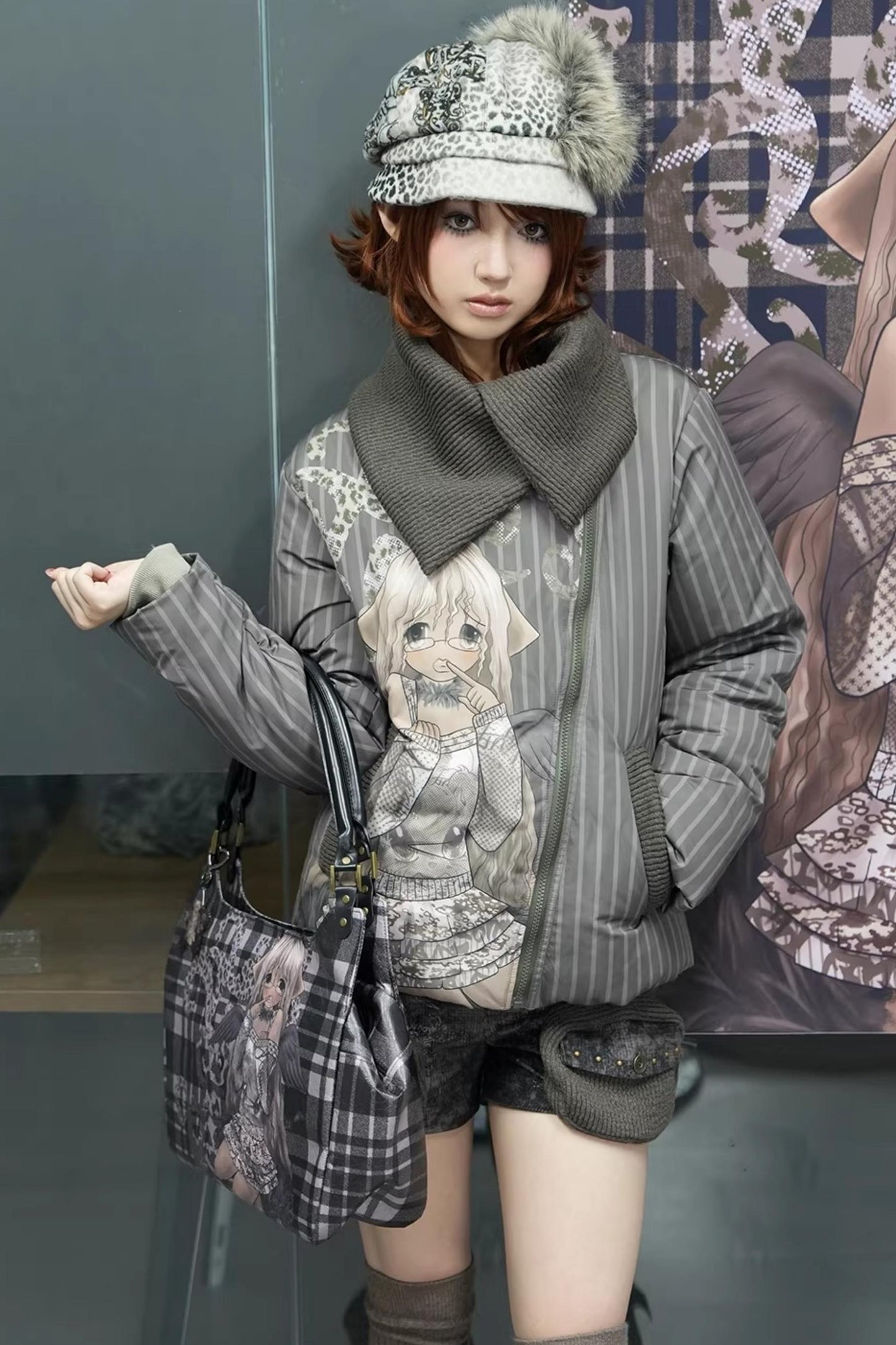 Lightweight Plaid Printed Bag