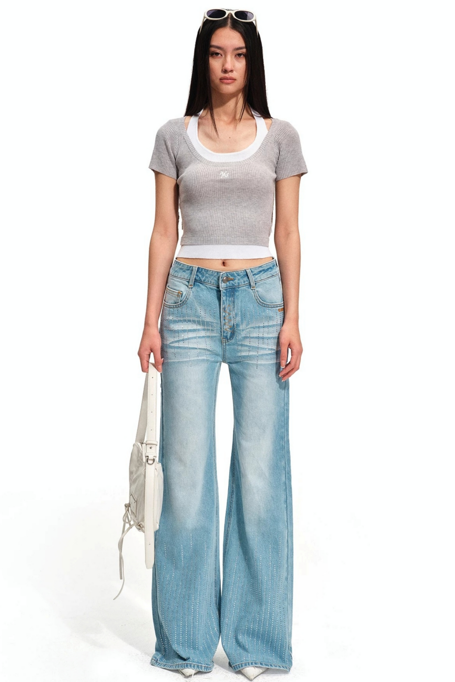 Shiny Vintage Denim Pants
