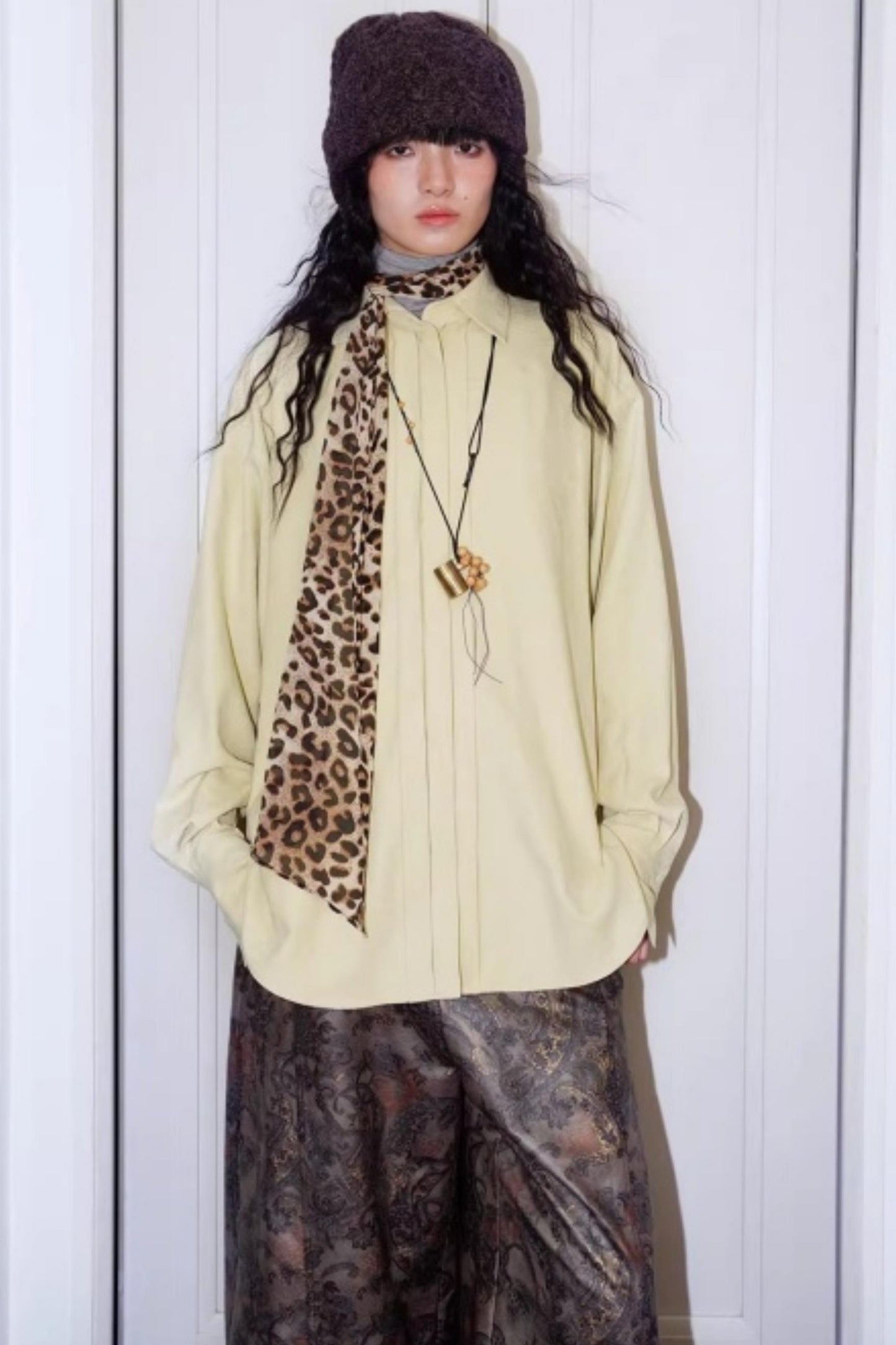 Vintage Brushed Loose Casual Top Shirt