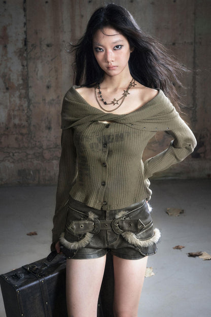 Twisted Diamond Knitted Top