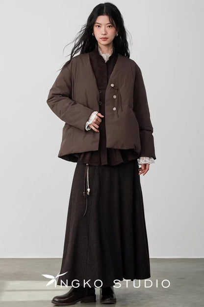 Warm Brown Braided Skirt