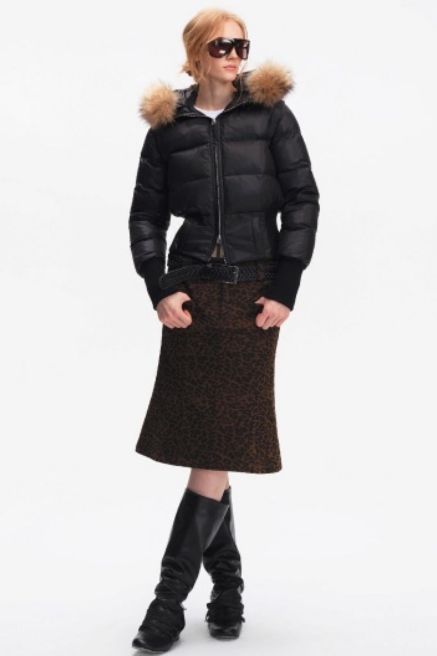 Leopard Print Fishtail Skirt