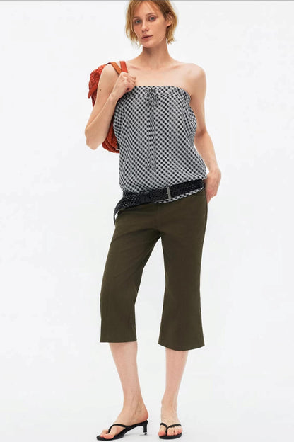 Vintage Exposed Seam Flared Capris