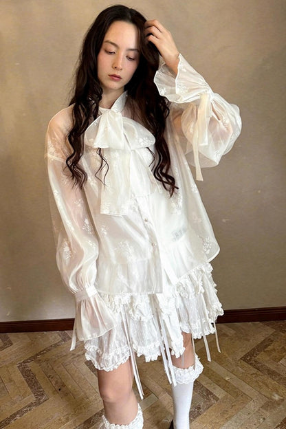 Fairy Tale Jacquard Puff Shirt