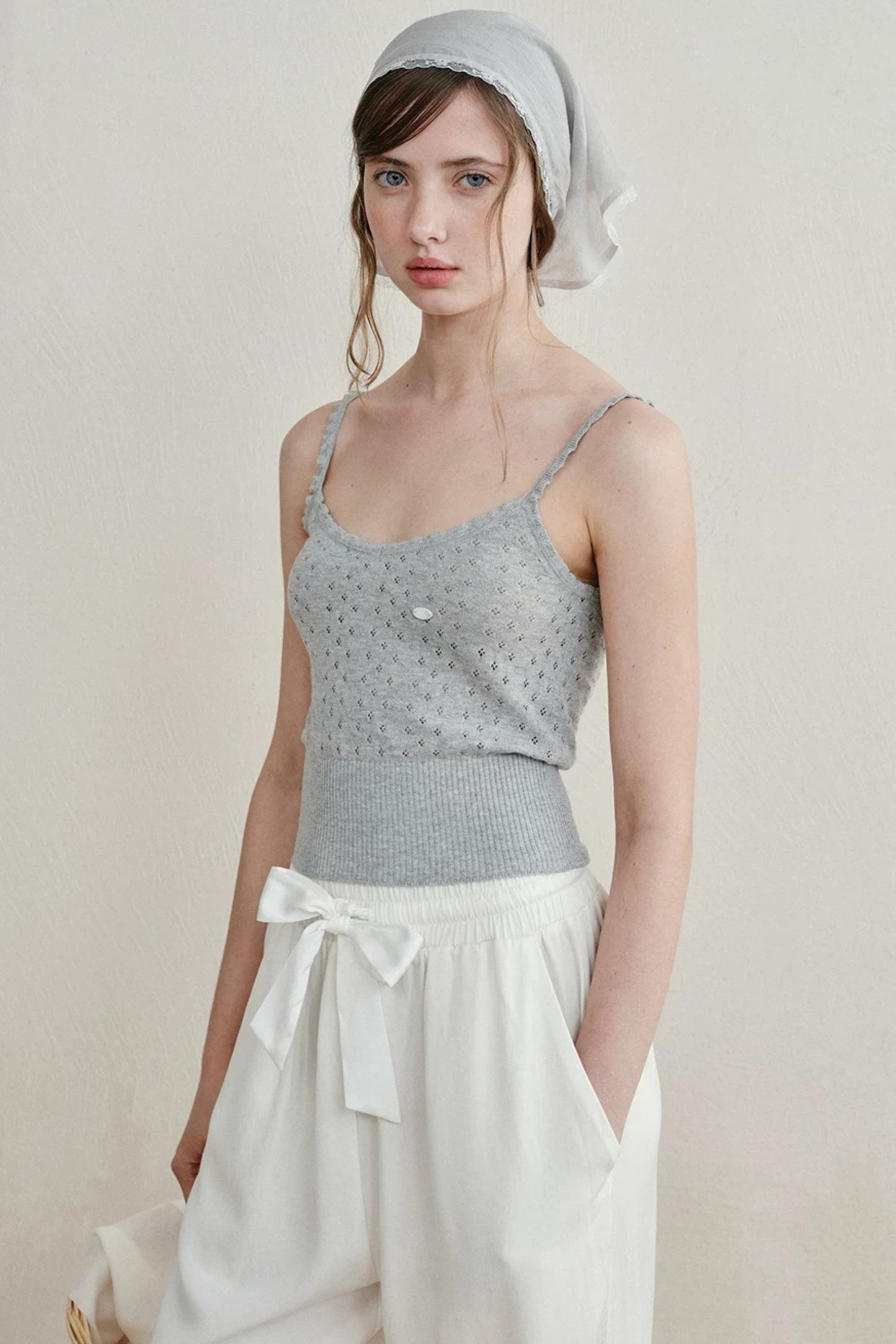 Retro Lace Knitted Vest