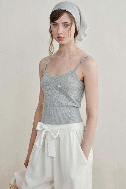 Retro Lace Knitted Vest