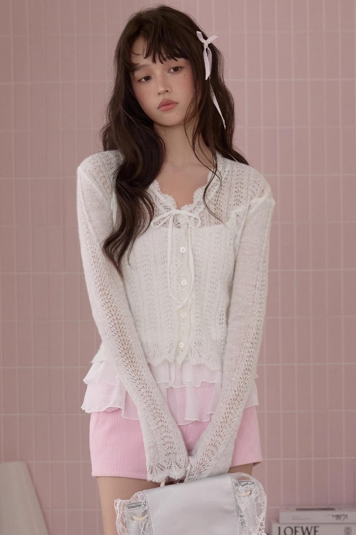 Sweet Lace Knitted Sweater