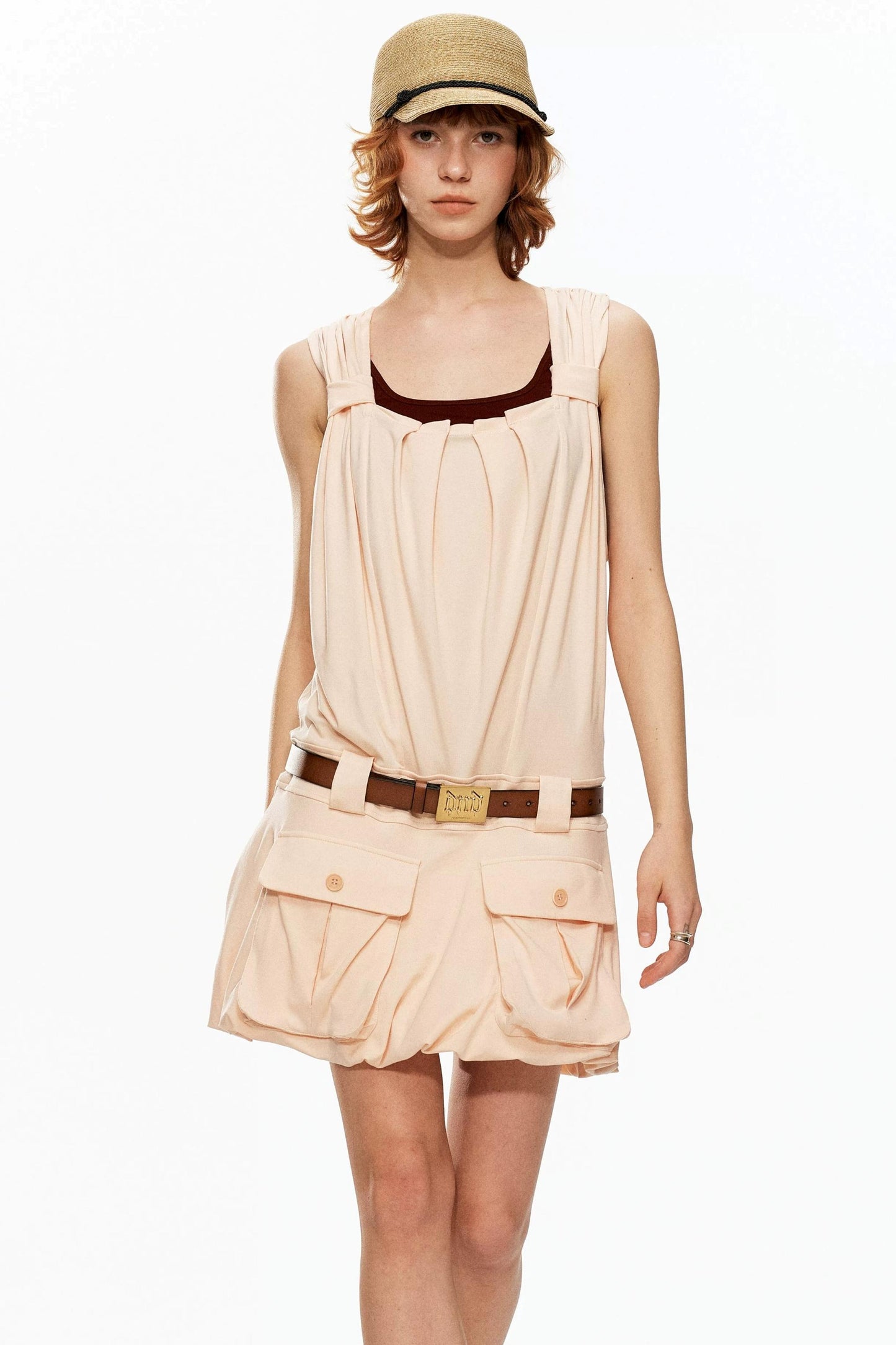 Color-Blocked Knit Dress Set-Up