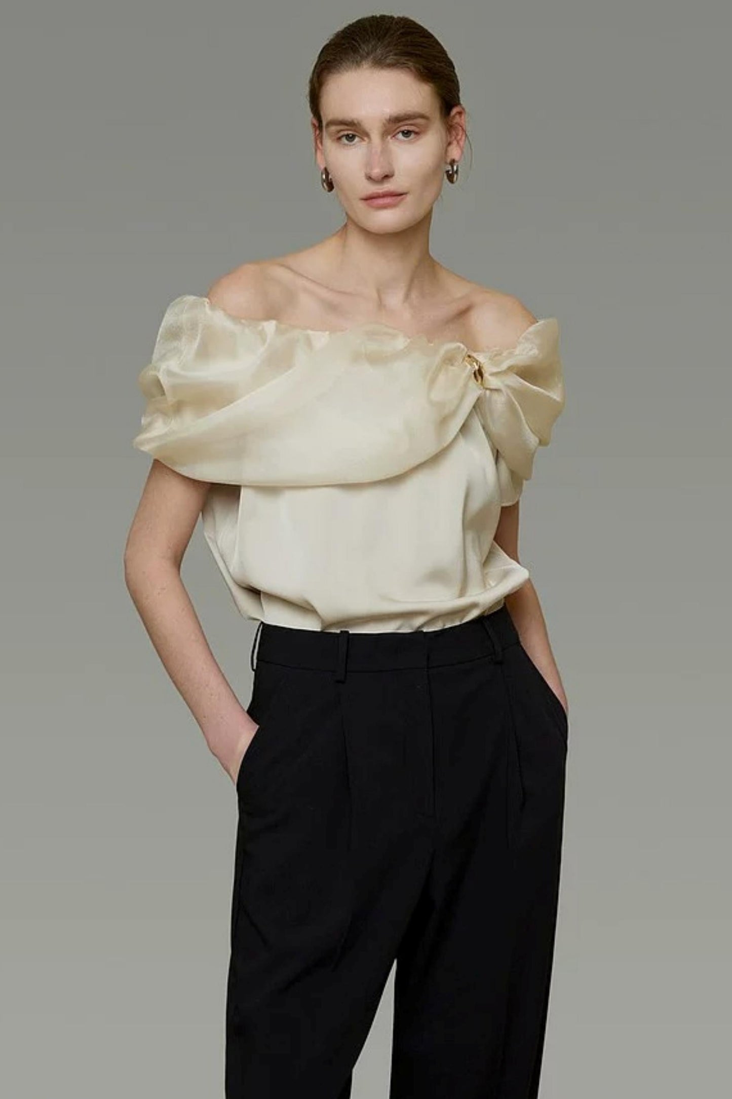 One-Shoulder Relaxed T-Shirt