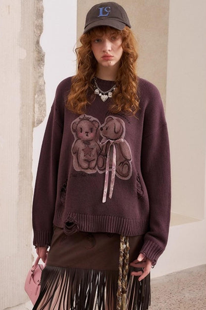 Bear Knitted Sweater