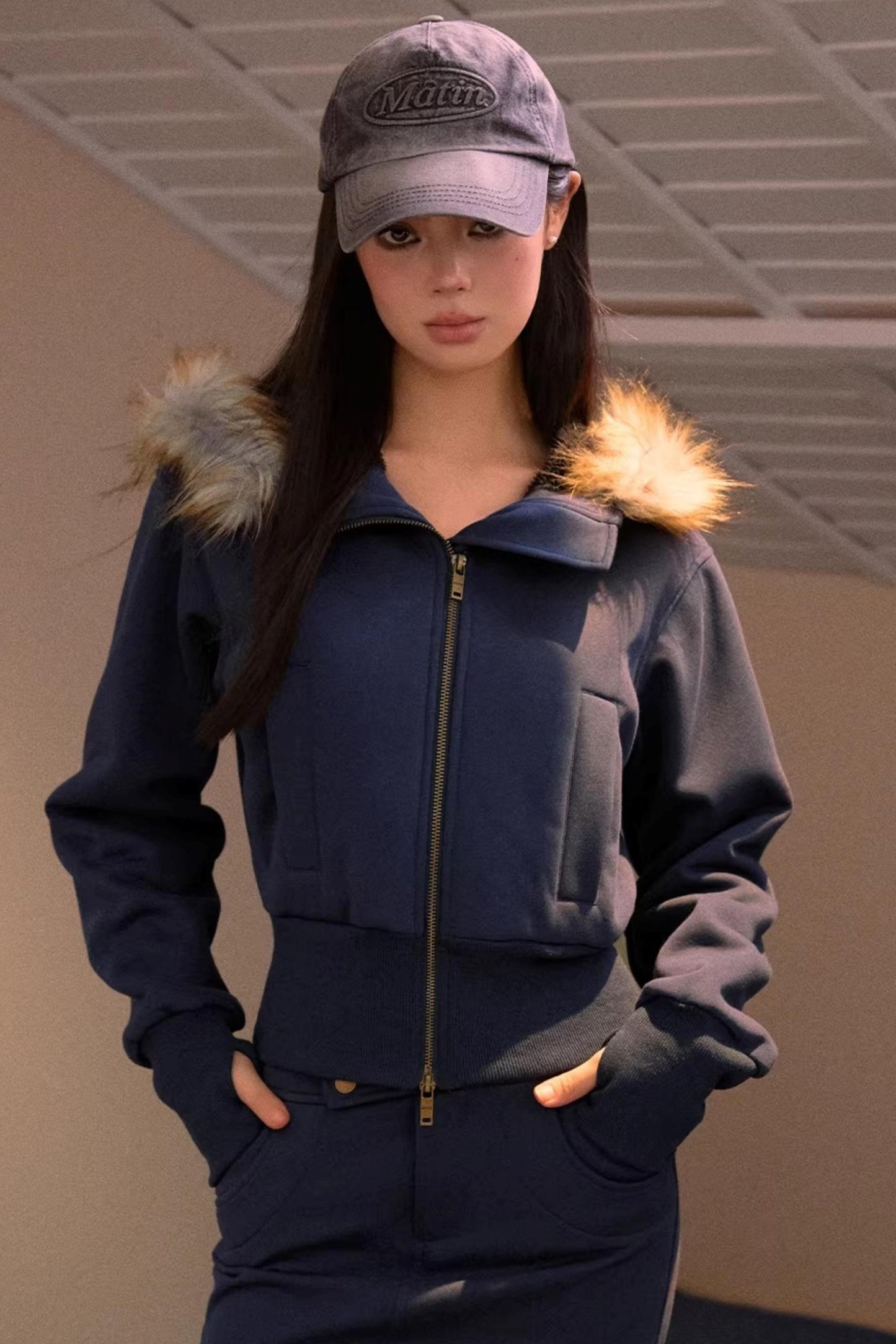 Fleece-Lined Hooded Jacket