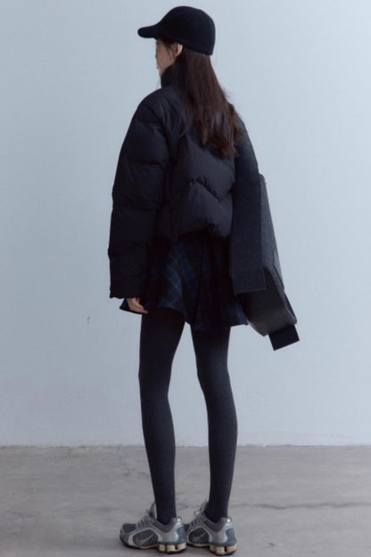 Scottish Plaid A-Hem Woolen Skirt