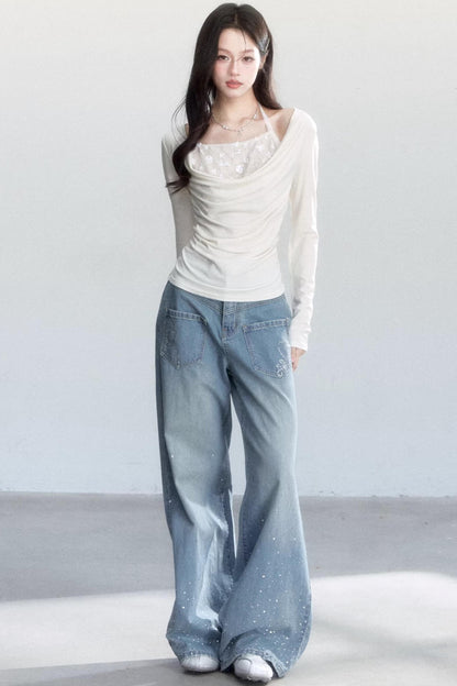 Wind-Blown Collar Top