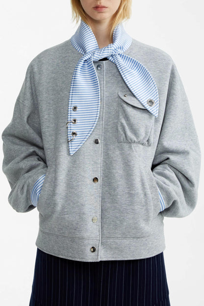 Rabbit Collar Sweatshirt Jacket
